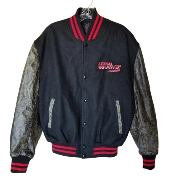 WARNER  Brothers Rare 1992 Lethal Weapon 3 Movie Varsity Jacket L - Picture 1 of 15